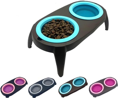 Swiphi® Hondendrinkbak - Drinkkom - Waterbak - Blauw