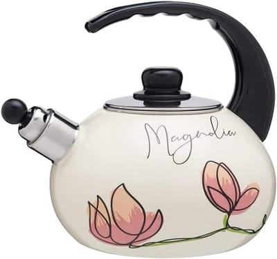 Waterketel - Theeketel fluitketel - Water koken - Geschikt voor alle warmtebronnen - 22 liter - Magnolia