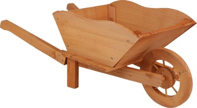 Urban Living plantenbak/bloembak kruiwagen - hout - 73 x 31 x 28 cm - decoratie