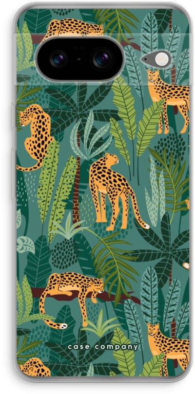 Case Company® - Hoesje geschikt voor Google Pixel 8 hoesje - Luipaard 2 - Soft Cover Telefoonhoesje - Bescherming aan alle Kanten en Schermrand