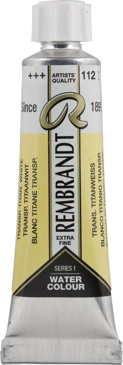 Rembrandt Aquarelverf Tube 10 ml Transparant Titaanwit 112