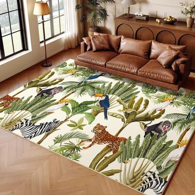 jungle Dier Cartoon Kind Tapijt Vloerkleed voor Huis Woonkamer Slaapkamer Bank Deurmat Decor Speelgebied Vloerkleed Scandinavisch Antislip Vloermat 180*280cm