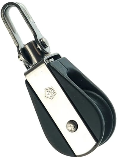 Wichard Eenvoudige Draaibare Schalmplaat Katrol Zilver 25 mm