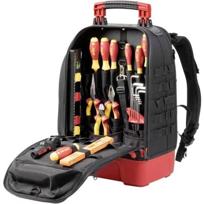 Wiha 45528 Gereedschapsrugzak (met inhoud) Electricien 27-delig (l x b x h) 385 x 260 x 530 mm