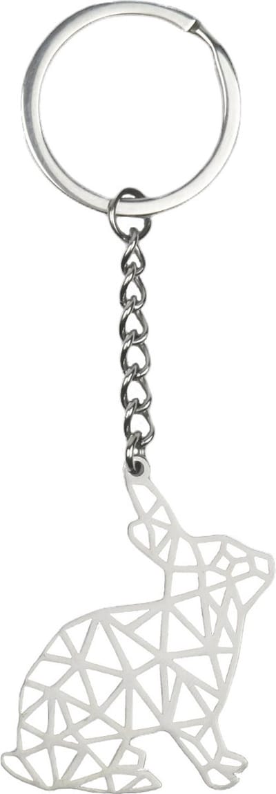 Sleutelhanger Patroon Sleutel Hanger Metaal Patroon Geometrisch - Konijn