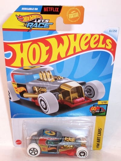 HOT WHEELS MOD ROD SILBER 61/250 1:64 HW ART CARS 1/10
