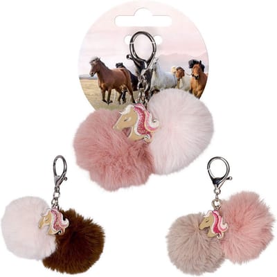 Paardenvriend Fluffy Pompons sleutelhanger