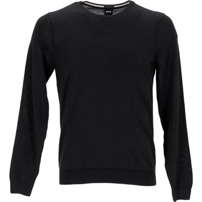 Hugo Boss gebreide trui van zwarte wol