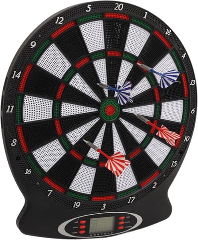 Elektronisch Dartbord - Indoor Spelset - Familie Vrienden Spel - Automatische Score Functie - 154 x 12 cm - Zwart