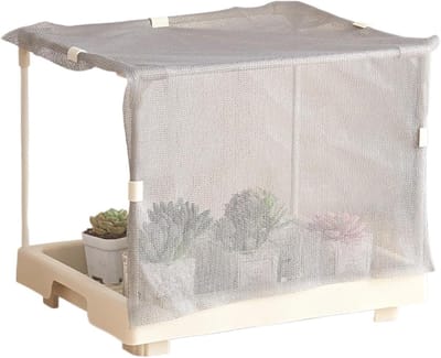 Mini Plantenkas - Kweekkas Balkon - Planten Beschermen - Verhoogde Isolatie - 35 x 27 x 7 cm - Wit