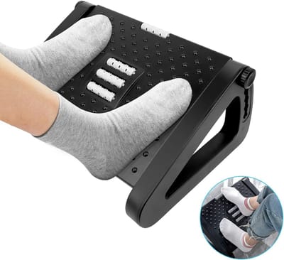 AMA® Voetensteun Bureau - Voetensteun - Voetensteunkussen - 42x31x19cm - met Massagefunctie