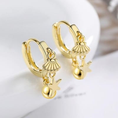 100% 925 Echt Sterling Zilver Zeester Parel Oorbellen Sieraden Cadeau Voor Schoolmeisjes Dochter Cadeau Ds524