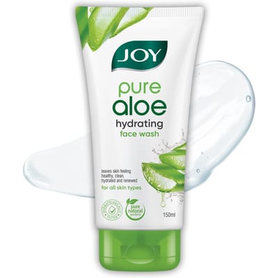 Joy Aloë Vera Gezichtsreiniger Pak van 2 150 ml Elk | Hydraterende Gel Reiniger Voor Vette Huid | Reguleert Overtollig Talg En Verwijdert Vuil Zonder Uit te Drogen white