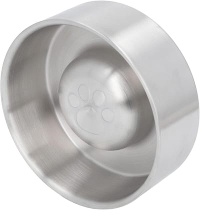 Hondenbak Roestvrij Staal - Voerbak Hond - Langzaam Eten - Antislip Bodem - 62x50cm - Zilver