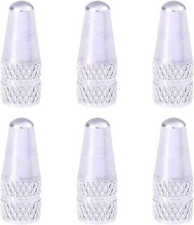 Set van 6 Aluminium Fietsklep Caps - Franse Stofkappen voor Mountainbike en Motorfiets, Duurzaam en Lichtgewicht