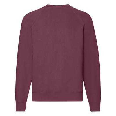 Fruit of the Loom Heren Klassiek 80/20 Raglan Sweatshirt (Bourgondië)