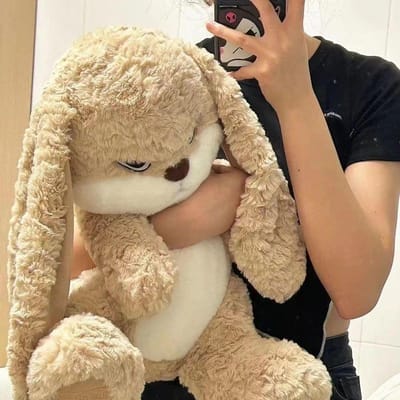 Grote Maat Boos Konijn Pluche Speelgoed Schattig Dier Pluche Pop Kawaii Knuffels Model Kamer Decoratie Verjaardagscadeaus 30cm wit