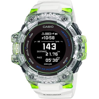 Casio G-SHOCK Heren Roestvrij Staal 200M Waterbestendig Digitaal Schokbestendig Kwarts Horloge GBD-H1000-7A9 wit