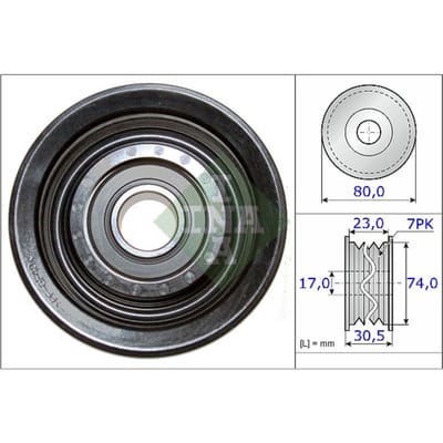 Schaeffler Ina Rondsel/geleiderpoelie, V-riem INA 532 0580 10