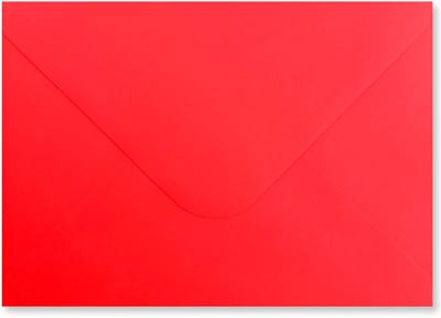 25 Luxe B6 Enveloppen Rood - 12,5 x17,5 cm - 110 Grams - 125x175mm - Puntklepsluiting
