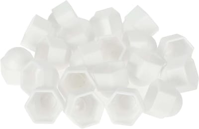 17mm Wielmoer met Stofkap voor Banden - Bescherming voor Velgen, Plastic Wit, Duurzaam en Lichtgewicht
