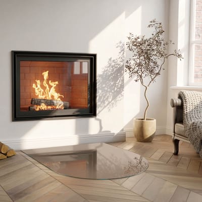 Coloray Vloerplaat Houtkachel - Plaat onder Houtkachel - 100 cm x 100 cm - Kachel Onderplaat - Bruin Vloerplaat Kachel - Onderplaat Voor Houtkachel - Onderplaat Kachel - Houtkachel Vloerplaat - Verwarmingsaccessoires