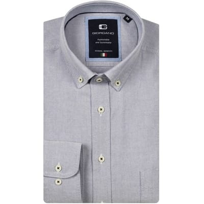 Giordano Overhemd Brando Soft Washed Oxford Sky Blue / male