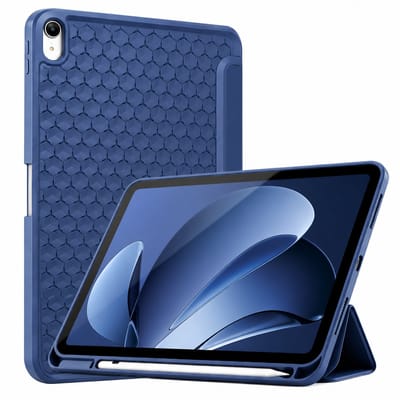 Sounix Tablet Hoes Geschikt voor Apple iPad 11 (2025) A16/iPad 10.9 Inch 10e generatie (2022) - Hoesje met Pencil Houder Uitsparing - Diepblauw