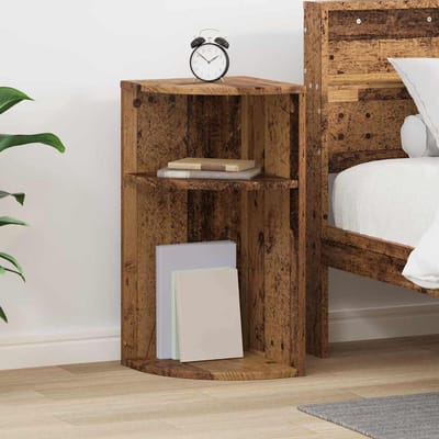 vidaXL - Bijzettafel - Oudhout - 29,6 - x - 29,6 - x - 60 - cm - Bewerkt - hout