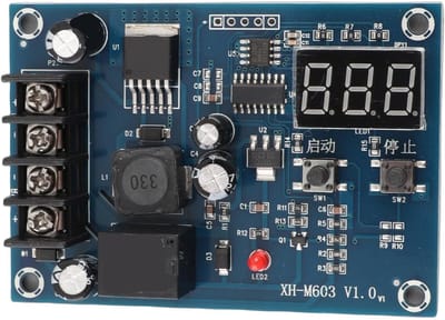 Allecto - Batterij-oplaadbesturingsmodulekaart - Automatische laadregelaar - Energiebesparend - Blauw - Beschermingskaart - Geschikt voor 12V-24V -...