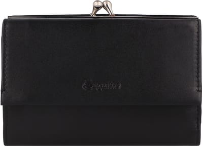 Esquire Nieuw Zijden Portemonnee Leer 13 cm - Dames - Horizontaal - schwarz