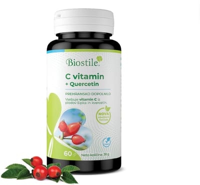 Biostile – Natuurlijk Vitamine C - Rozenbottels – Ondersteunt Immuunsysteem – 30 Capsules