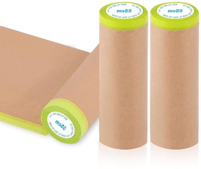 Zelfklevend Afdekpapier - 3 Rollen van 55 cm x 15 m voor Schilderen, Verven en Bescherming van Ramen, Ideaal voor Maskeren en Afdekken