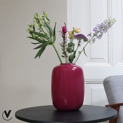 Vaas Artic | Small | Mauve - Bordeaux | Mondgeblazen glas | Ø21 x H29 cm
