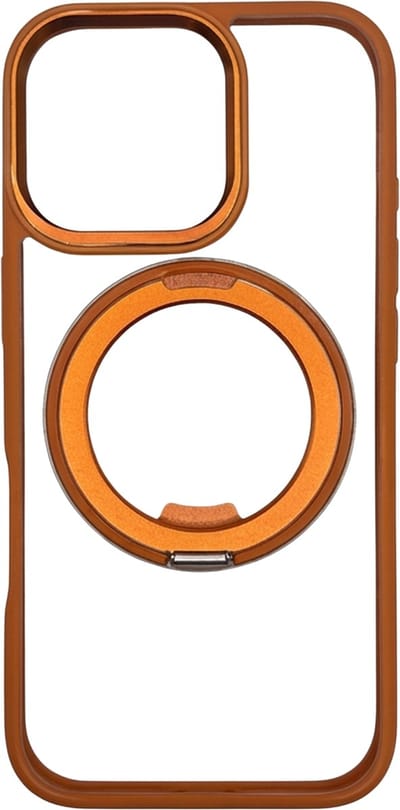 Mastersøn iPhone 17 Hoesje met Ring & MagSafe - Oranje - Geschikt voor MagSafe