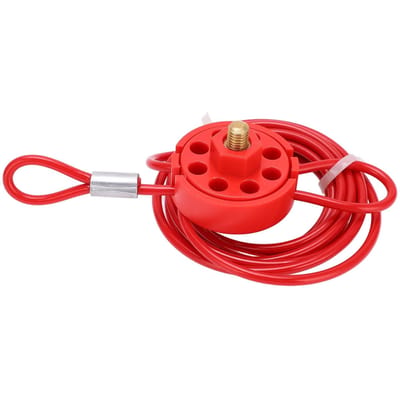 Verstelbare Kabel Lockout 2 meter Afsluitbare Handgreep RVS Lockout Tagout Kabel Slot red