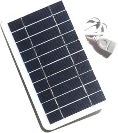 Zonnepaneel Oplader - Draagbare Energie - Opladen Onderweg - Waterdicht Ontwerp - 157x94MM - Zwart