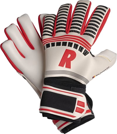 Real Power Keepershandschoenen - Wit / Zwart / Rood | Maat: 8