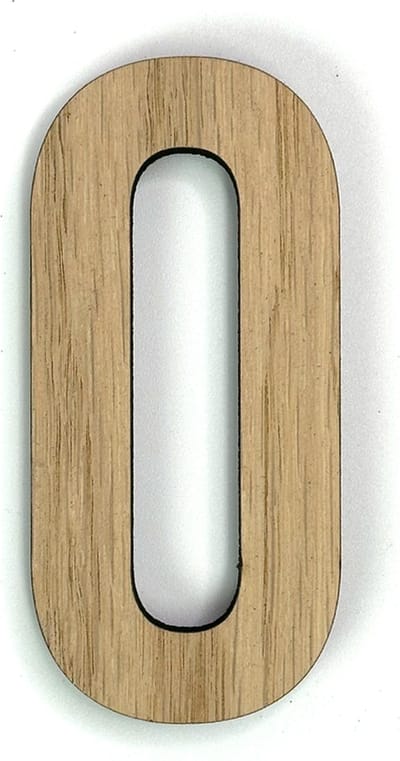 Houten letter O - 20 cm hoog
