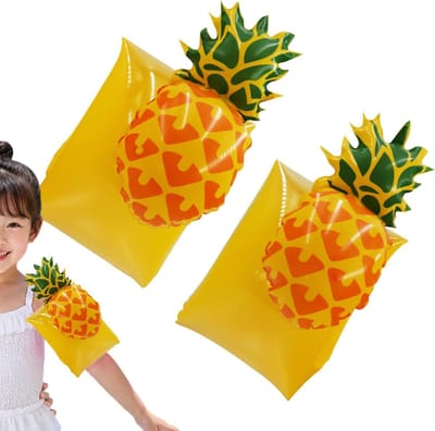 SnelShoppen - Zwemvleugels voor Kinderen | Opblaasbare Ananas Bandjes | Zwembad Speelgoed voor Zomer, Boot, Tuin en Thuisfeest | Lichtgewicht en Draag