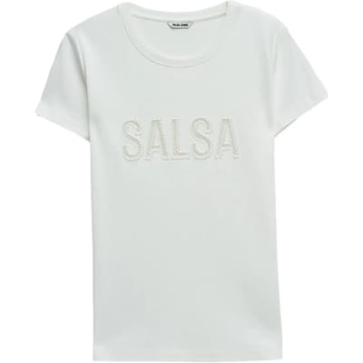 T-shirt met geborduurde textuur voor vrouwen Salsa Jeans