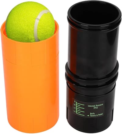 Tennisbal Opbergdoos - Bal Houder - Tennis Ballen Behouden - Herstelt Veerkracht - 22 cm Hoog - Oranje