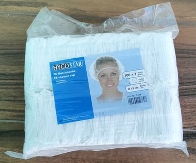 Hygostar Douchekapjes – Transparant PE – Latexvrij – Per Stuk Verpakt – Wegwerp – 100 Stuks