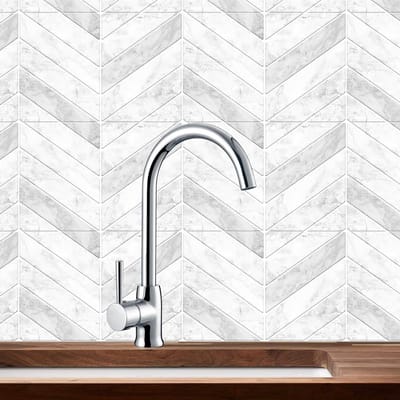 Set van 10 Waterdichte 3D Tegelstickers voor Keuken en Badkamer, Zelfklevende Wandtegels (29 x 23 cm) met Marmerlook