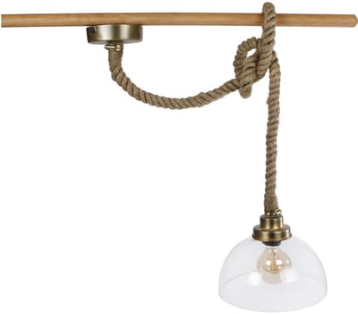 Hanglamp rond met Touw | 27 x 27 x 22 cm