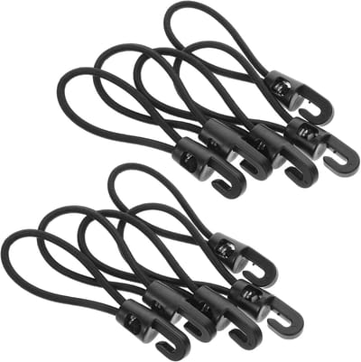 Elastische Bagageriemen - Spanbanden Haken - Bagage Vastzetten - Weerbestendige Duurzaamheid - 30 Stuks - Zwart