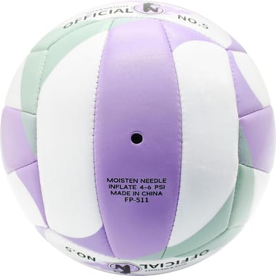 Volleybal Maat 5 - Strandbal Sportbal - Buiten Spelen - Zacht PU Materiaal - Officiële Maat - Paars Wit