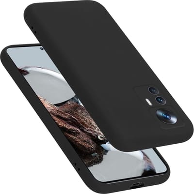 Cadorabo Hoesje geschikt voor Xiaomi 12T / 12T PRO in LIQUID ZWART - Beschermhoes gemaakt van flexibel TPU silicone Case Cover