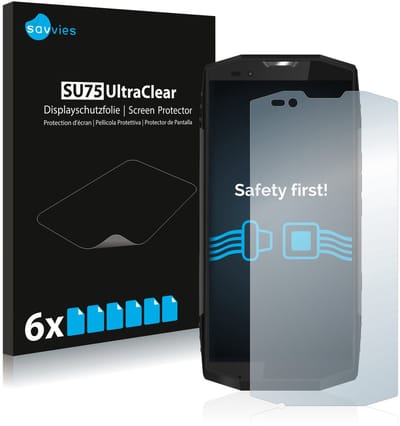 Savvies - Screenprotector voor Blackview BV9000 Pro - Folie Beschermfolie transparant 6 Stuks
