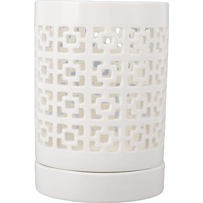 Pot en céramique pour orchidées avec trous de drainage Pot pour orchidées Décoration d'intérieur Organisateur de baguettes beige